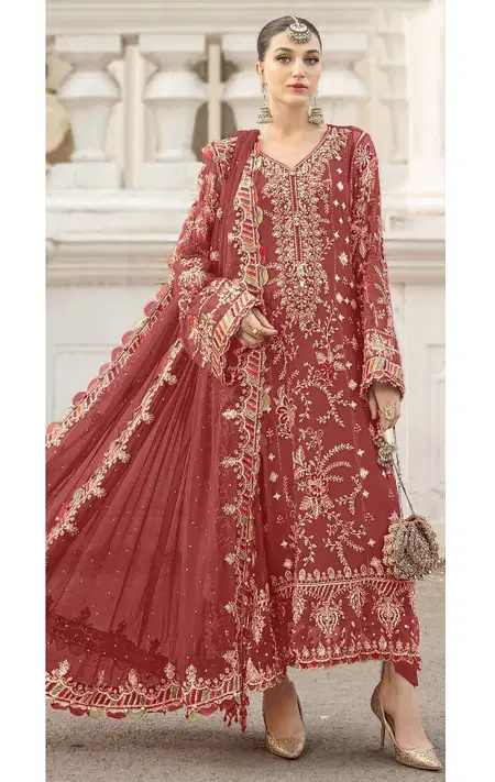Motifz 5128 Chiffon Embroidery Pakistani Salwar Suits Wholesale Shop In Surat

